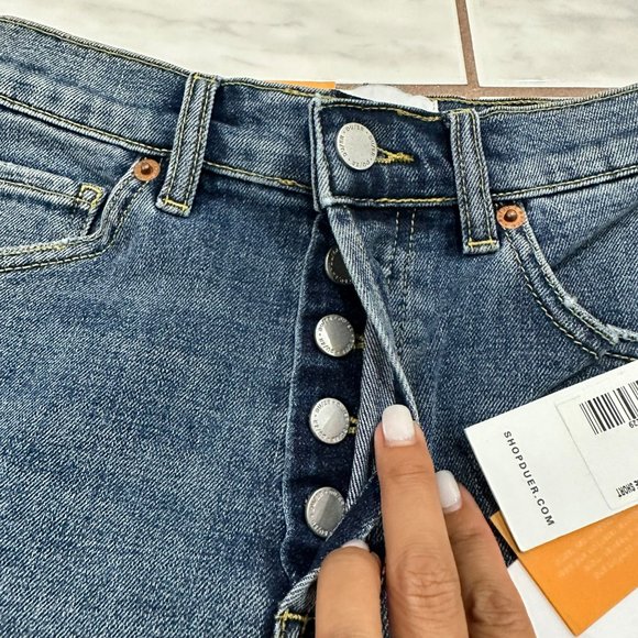 NWT DU/ER Denim Shorts Womens Size 24 Blue Vintage Jeans - Picture 8 of 13